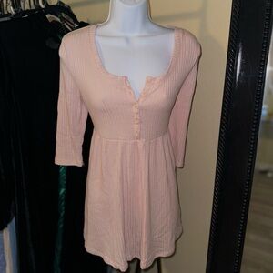 Adam Levine baby pink baby doll dress